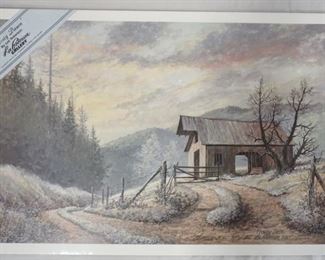 1010	SIGNED LEE ROBERSON LIMITED EDITION PRINT TITLED *FROSTY DAWN* 1996. NO 540/1000. IMAGE IS APP. 17 1/2 IN X 25 1/2 IN 
