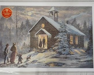 1017	SIGNED LEE ROBERSON LIMITED EDITION PRINT TITLED *CHAPEL GLOW* 2004. NO 540/1000. IMAGE IS APP. 17 1/2 IN X 25 1/2 IN 
