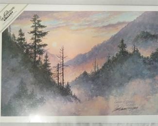 1034	SIGNED LEE ROBERSON LIMITED EDITION PRINT TITLED *COLORS OF EVENING* 1998 NO. 540/1000. IMAGE IS APP. 17 1/2 IN X 25 1/2 IN 
