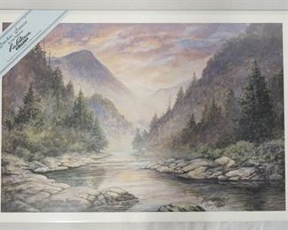 1035	SIGNED LEE ROBERSON LIMITED EDITION PRINT TITLED *SMOKIES SUNRISE * 1994 NO. 540/1000. IMAGE IS APP. 17 1/2 IN X 25 1/2 IN 
