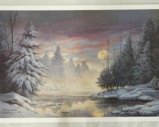 1040	SIGNED LEE ROBERSON LIMITED EDITION PRINT TITLED *NIGHT DAWN * 1988 NO. 540/1000. IMAGE IS 17 1/2 IN X 25 1/2 IN 
