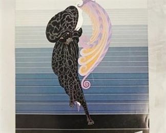 1092	ERTE CIRCLE GALLERY ART POSTER 1982. POSTER HAS SOME FOXING AND MINOR CREASES/TEARS. 36 IN X 22 IN 
