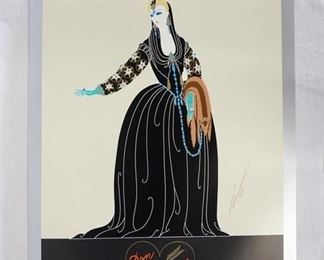 1093	ERTE  1982 *DON JUAN* ART POSTER, SEVENARTS LTD PUBLISHED EXCLUSIVLEY BY IMPRESS GRAPHICS NEW YORK. 20 IN X 30 IN

