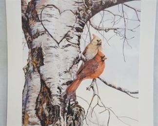 1112	SIGNED JANENE GRENDE UTTER LIMITED EDITION PRINT TITLED *WINTER ROMANCE* NO. 167/275 PENCIL SIGNED LOWER RIGHT. 24 IN X 18 1/4 IN. 
