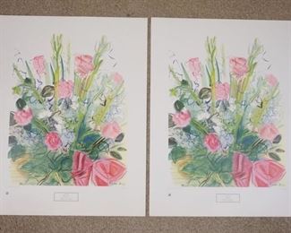 1119	LOT OF TWO RAOUL DUFY ART POSTERS BY NEW YORK GRAPHIC SOCIETY. BOTH ARE TITLED *BOUQUET* & PRINTED IN SWITZERLAND. THEY ARE 24 1/2 IN X 31 1/2 IN. 
