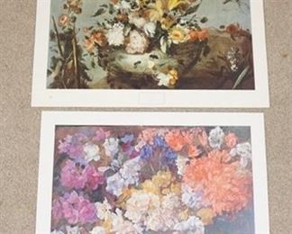 1121	LOT OF TWO FLORAL ART POSTERS BY NEW YORK GRAPHIC SOCIETY; *RHODODENDRON* BY PIETER CORNELIS MONDRIAN COPYRIGHT DATES 1980 PRINTED IN USA. & *FLOWERS* BY FRANCESCO GAURDI COPYRIGHT DATED 1968 PRINTED IN USA. LARGEST IS 35 IN X 26 1/4 IN 
