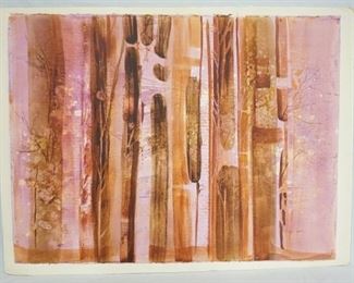 1135	ORIGINAL WATERCOLOR SIGNED P. DAVIS-GANEK. IT IS PENCIL SIGNED LOWER RIGHT. IMAGE MEASURES 29 1/4 IN X 22 1/4 IN. 
