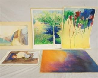 1138	GROUP OF ARTWORK SIGNED ELIOT RANAAN. LARGEST IS 27 3/4 IN X 19 1/2 IN 
