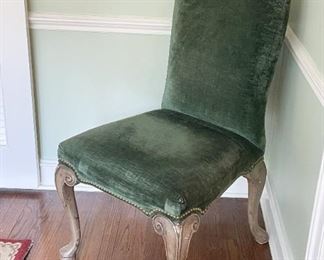 Green Upholstered Side Chair