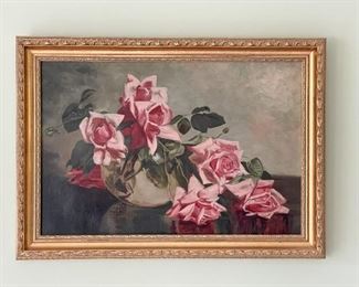 Framed Artwork - Still Life Painting of Roses