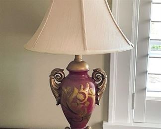 Painted Urn Style Table Lamp