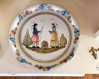 Quimper Metal Serving Platter 