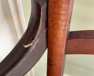 (detail view - wood split, repair)