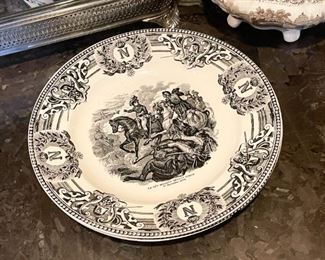 Black Transferware Dishes