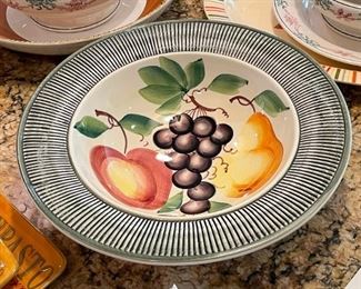 Vintage Hand Painted Serving Bowl
