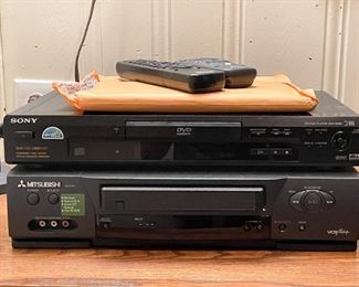 Sony DVD Player, Mitsubishi VHS Player