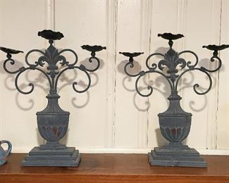 Pair of Triple Candelabras
