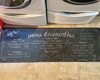 French Menu Floor Mat