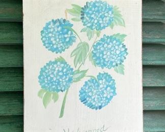 Floral Painting on Board - Home Decor