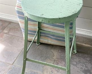 Green Painted Stool