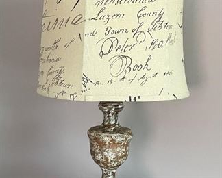 Table Lamp with Script Shade
