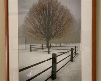 Solitude David Winston Snow Tree Fence