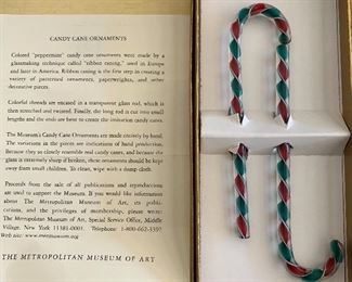 Metropolitan Museum of Art Candy Cane Ornaments