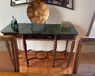 Faux Marble top entry table Mario Buatta