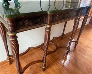 Marble top entry table Mario Buatta
