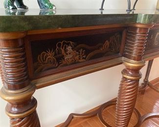 Marble top entry table Mario Buatta