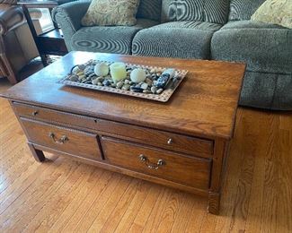 Coffee table with drawers