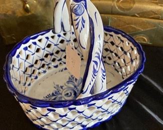 Hand painted in Portugal basket