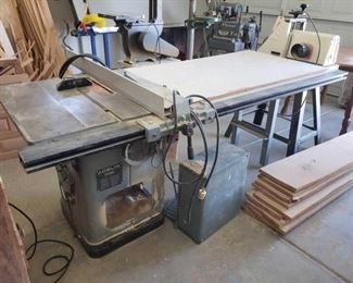 144	

Delta Unisaw And Table
Model No: 54-802F Measures Approx: 47" x 83" x 38"