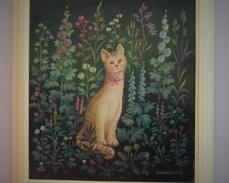 Cat Painting by F. Kukenthal