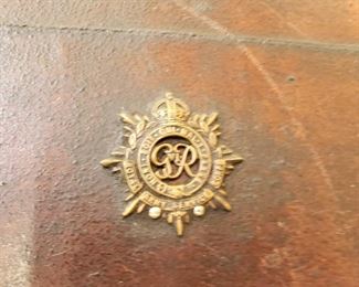 Leather trunks - each trunk is 19" tall x 24" wide x 16" deep