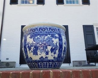 Oversize Asian Planter - 19" high x 21" diameter