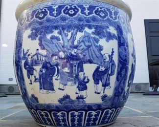 Oversize Asian Planter - 19" high x 21" diameter