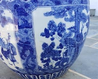 Oversize Asian Planter - 19" high x 21" diameter