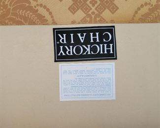 Golden brocade sofa - 34" high x 81" wide x 33" deep