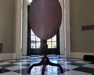 Brinton Flip-top oval table - 41" high x 19" spread at legs; oval top is 24 x 16"