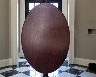 Brinton Flip-top oval table - 41" high x 19" spread at legs; oval top is 24 x 16"