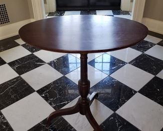 Brinton Flip-top oval table - 41" high x 19" spread at legs; oval top is 24 x 16"