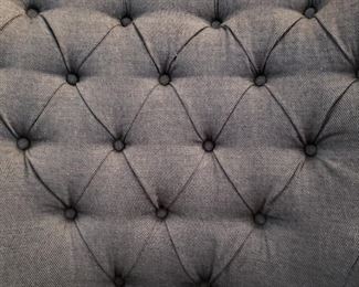 Blue tufted back chairs - 33" high x 31" wide x 34" deep