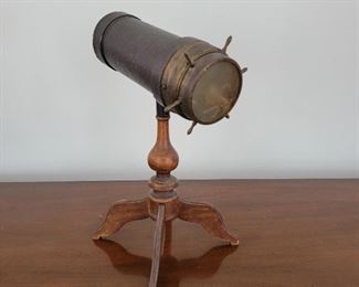 Small telescope on wood base - 13" high x 12" wide x 7" deep