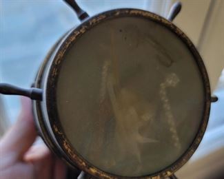 Small telescope on wood base - 13" high x 12" wide x 7" deep