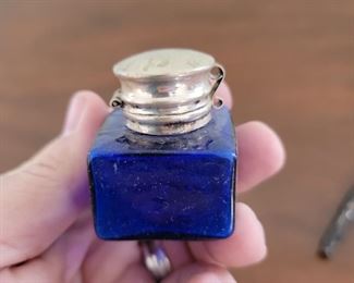 Ink well and pen - ink well is 1.5" square