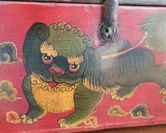 Asian inspired box - 12" high x 18" wide x 13" deep