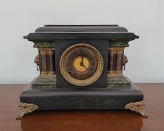 Ornate Sessions mantle clock - 13" high x 18" wide x 7" deep