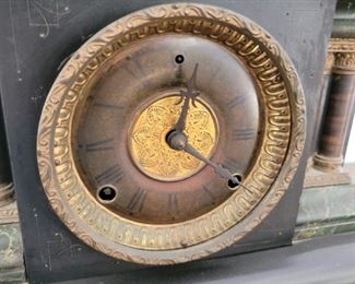 Ornate Sessions mantle clock - 13" high x 18" wide x 7" deep