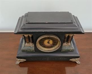 Ornate Sessions mantle clock - 13" high x 18" wide x 7" deep